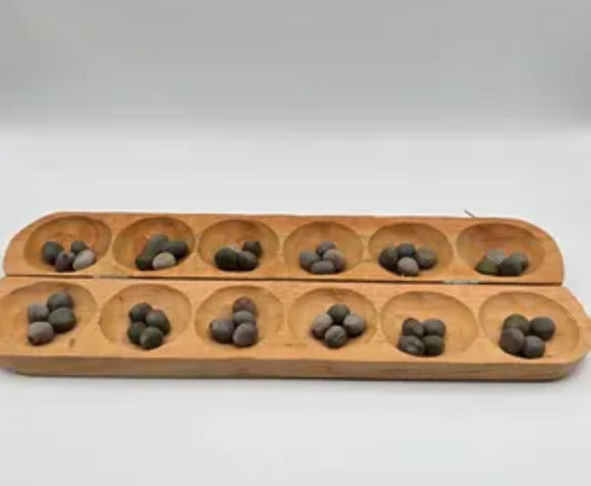 Ayo Olopon Wooden Board Game With Seeds
